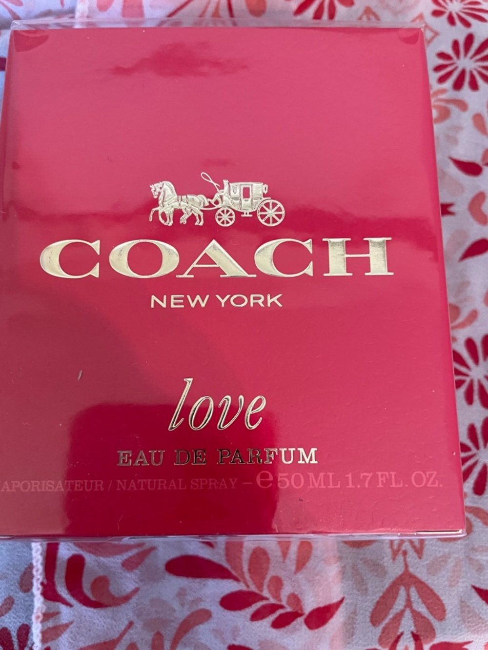 Coach Love Eau de Parfum in Red and Gold Box 50 mil - Picture 3 of 7